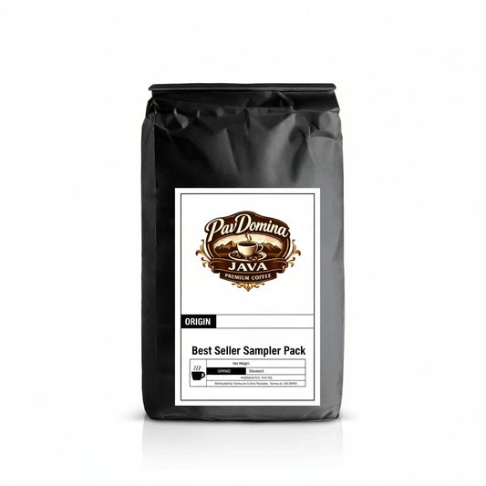 Best Sellers Sample Pack: 6Bean, Cowboy, Breakfast, Peru, Mexico, Bali - PavDomina Java